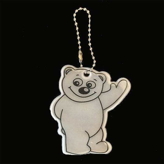 2pcs Bear Type Waterproof Reflective Pendant Schoolbag Ornaments Night Riding Traffic Safety Reflector Random Colour Delivery, Bear Type Pendant
