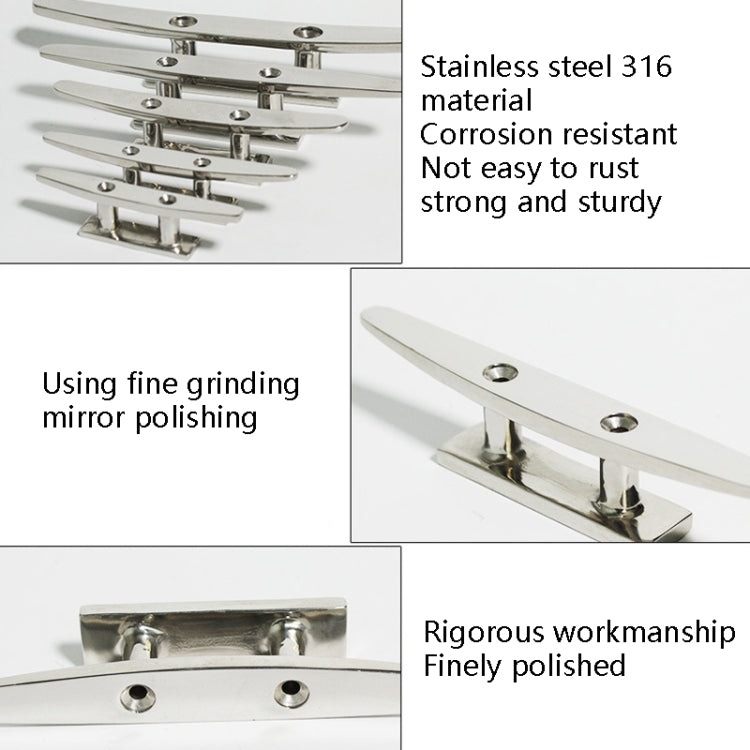 316 Stainless Steel Siamese Mooring Bollard For Marine Boat Yacht, 4 inch, 5 inch, 6 inch, 8 inch, 10 inch