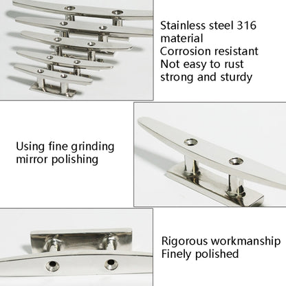 316 Stainless Steel Siamese Mooring Bollard For Marine Boat Yacht, 4 inch, 5 inch, 6 inch, 8 inch, 10 inch