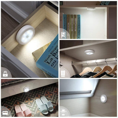 6 LED Home Wardrobe Smart Human Body Sensor Light, White Light (White)