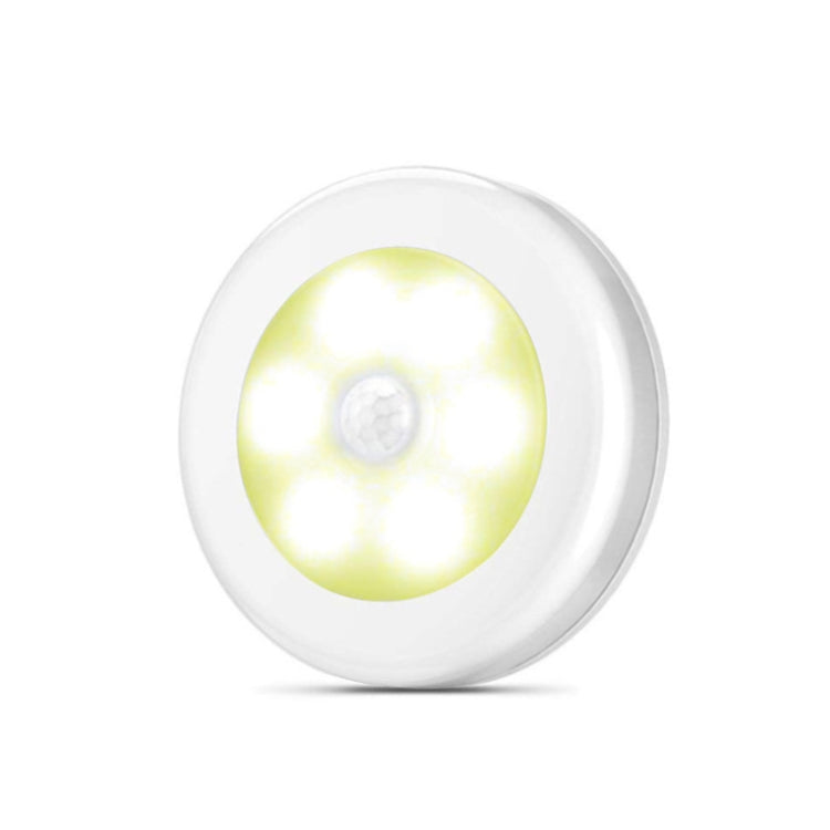 6 LED Home Wardrobe Smart Human Body Sensor Light, White Light (White), White Light (Silver), Warm Light (White), Warm Light (Silver)