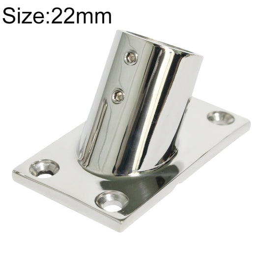 Thicken 316 Stainless Steel 60-Degree Square Tube Base Marine Boat Hardwares, Specifications:, 22mm, 25mm