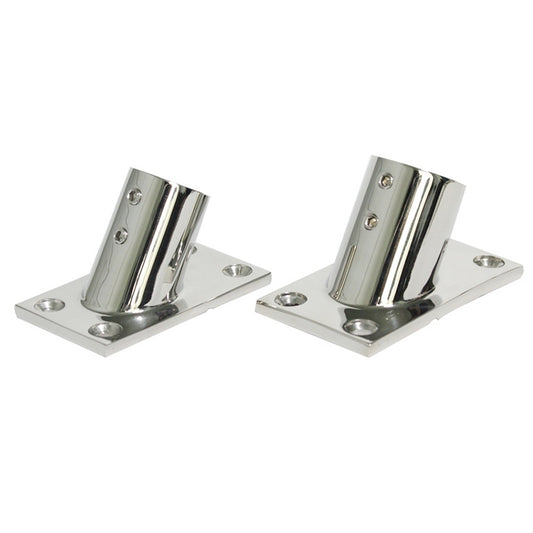 Thicken 316 Stainless Steel 60-Degree Square Tube Base Marine Boat Hardwares, Specifications:, 22mm, 25mm