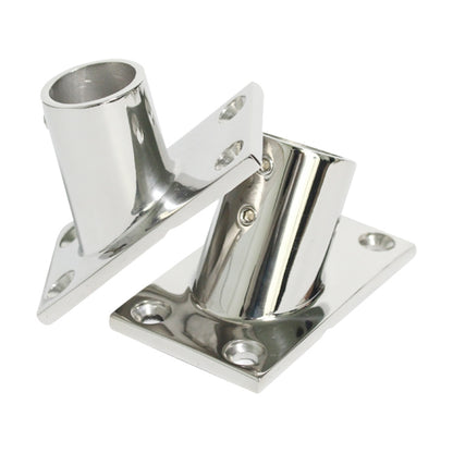 Thicken 316 Stainless Steel 60-Degree Square Tube Base Marine Boat Hardwares, Specifications:, 22mm, 25mm