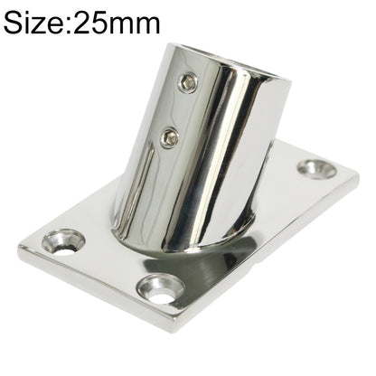 Thicken 316 Stainless Steel 60-Degree Square Tube Base Marine Boat Hardwares, Specifications:, 22mm, 25mm