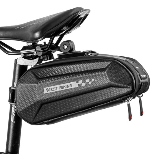 West Biking Cycling Tail Bag Bicycle Hard Shell Bag Quick Release Bracket Bag Silicone Non-Slip Large Capacity Tail Bag