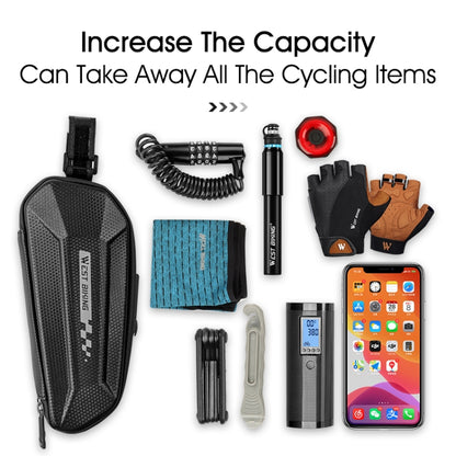 West Biking Cycling Tail Bag Bicycle Hard Shell Bag Quick Release Bracket Bag Silicone Non-Slip Large Capacity Tail Bag