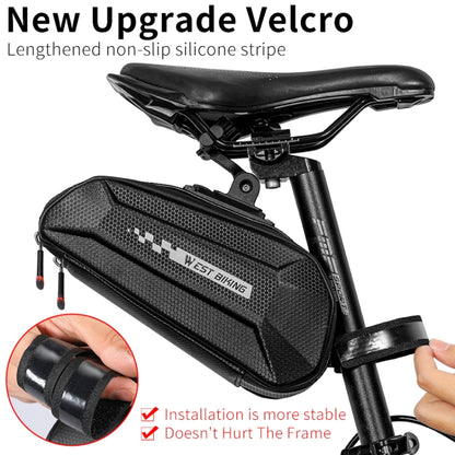 West Biking Cycling Tail Bag Bicycle Hard Shell Bag Quick Release Bracket Bag Silicone Non-Slip Large Capacity Tail Bag