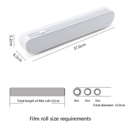 Suction Cup Type Cling Film Cutter Household Plastic Wrap Adjustable Storage Cutting Box