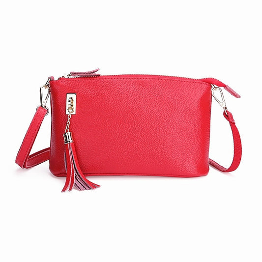 Ladies Fringed One-Shoulder Diagonal Bag Large-Capacity Casual Bag, Red, Navy Blue, Black, Brown, Deep Purple, Rose Red, Light Brown, Light Purple, Royal Blue
