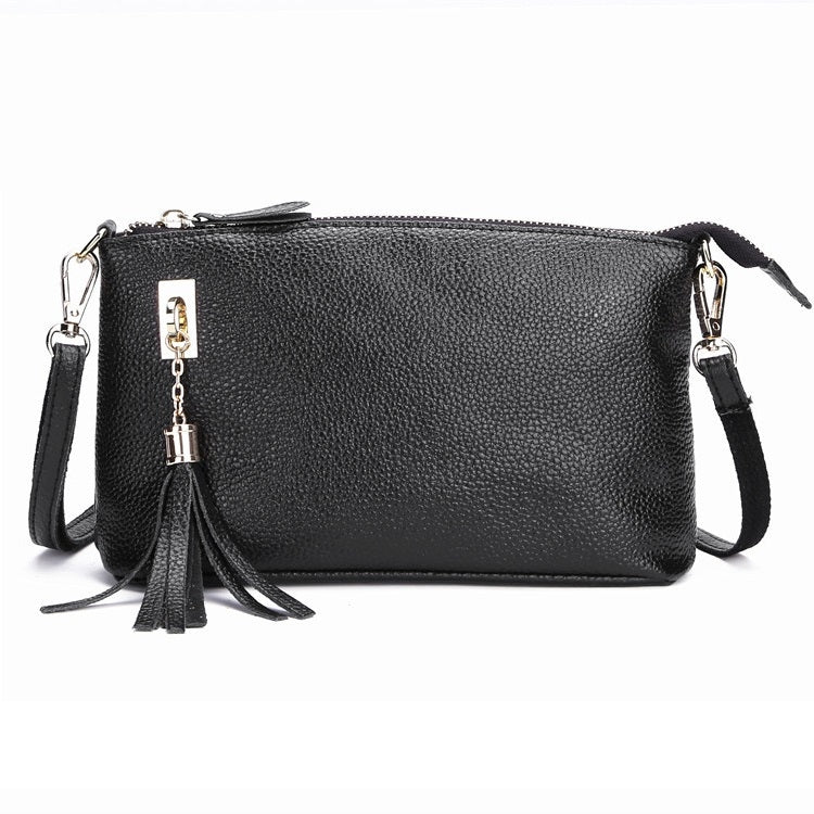 Ladies Fringed One-Shoulder Diagonal Bag Large-Capacity Casual Bag, Red, Navy Blue, Black, Brown, Deep Purple, Rose Red, Light Brown, Light Purple, Royal Blue