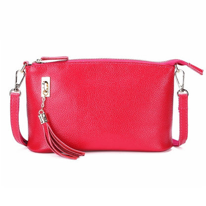 Ladies Fringed One-Shoulder Diagonal Bag Large-Capacity Casual Bag, Red, Navy Blue, Black, Brown, Deep Purple, Rose Red, Light Brown, Light Purple, Royal Blue