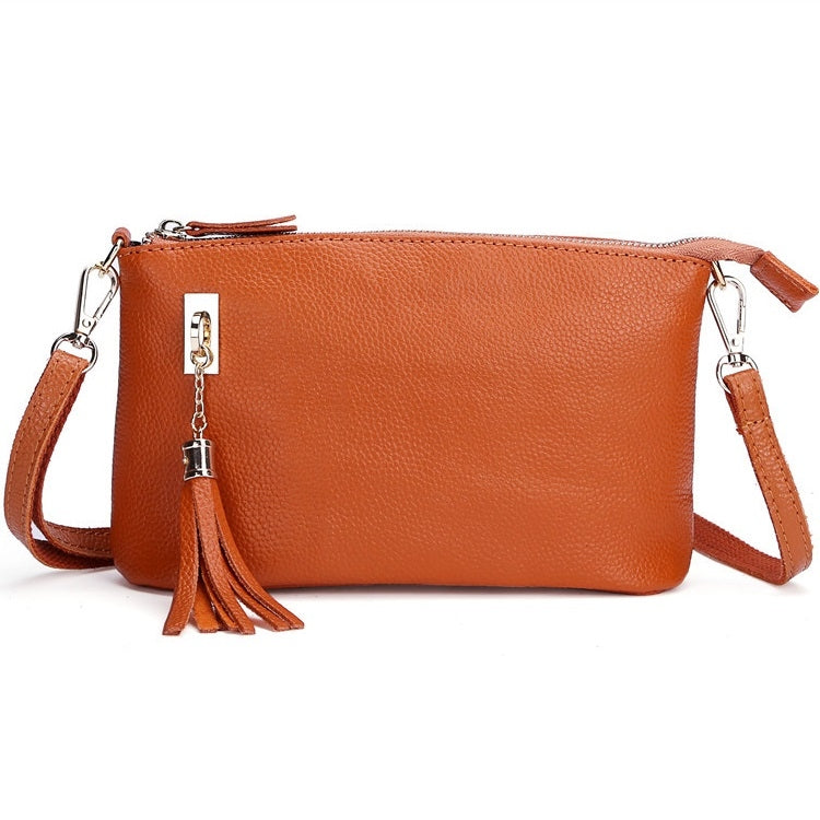 Ladies Fringed One-Shoulder Diagonal Bag Large-Capacity Casual Bag, Red, Navy Blue, Black, Brown, Deep Purple, Rose Red, Light Brown, Light Purple, Royal Blue