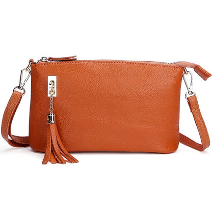 Ladies Fringed One-Shoulder Diagonal Bag Large-Capacity Casual Bag, Red, Navy Blue, Black, Brown, Deep Purple, Rose Red, Light Brown, Light Purple, Royal Blue