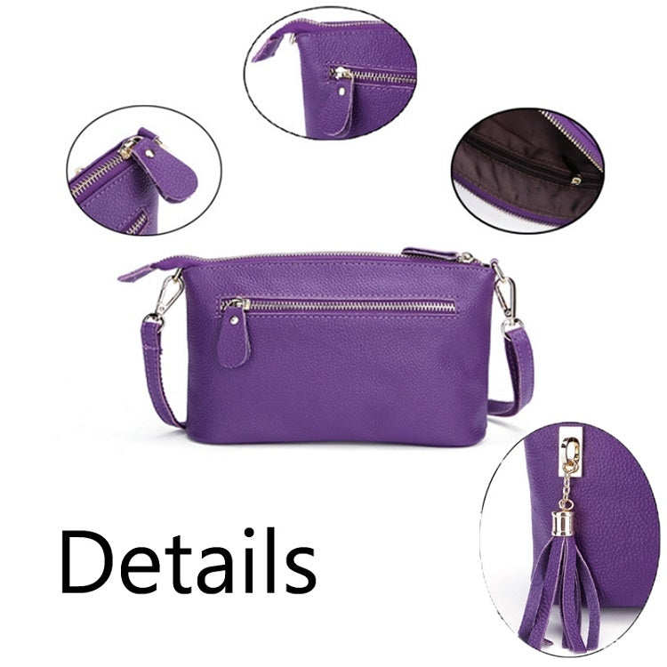 Ladies Fringed One-Shoulder Diagonal Bag Large-Capacity Casual Bag, Red, Navy Blue, Black, Brown, Deep Purple, Rose Red, Light Brown, Light Purple, Royal Blue