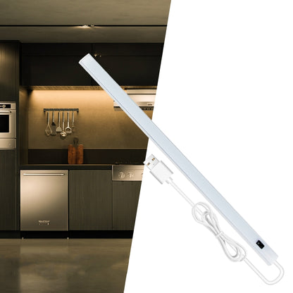 LED Induction Cabinet Lamp USB Smart Sensing Light Strip, 2 PCS 20cm, 30cm, 40cm, 50cm