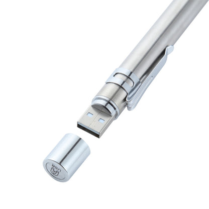 Flashlight Pupil Pen Light Yellow White Dual Light Source Dental Light LED Stainless Steel Morning Inspection Light, Flashlight Pupil Pen Light (Silver), Flashlight Pupil Pen Light (Black)