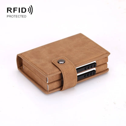 Dual Card Aluminum Alloy Card Box RFID Anti-Theft Wallet, Mad Horse Black, Carbon Fiber Pattern Black, Mad Horse Matte Brown, Mad Horse Matte Apricot, Crocodile Pattern Black, Crocodile Pattern  Coffee, Snake Pattern Gray