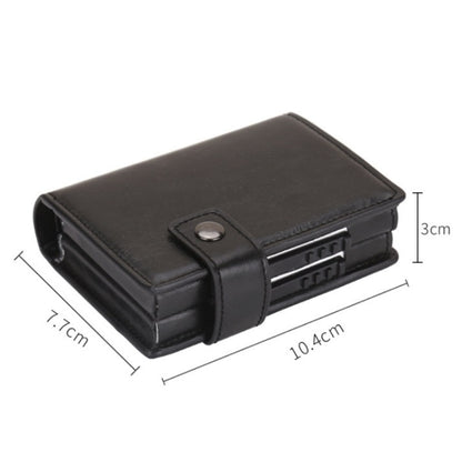 Dual Card Aluminum Alloy Card Box RFID Anti-Theft Wallet, Mad Horse Black, Carbon Fiber Pattern Black, Mad Horse Matte Brown, Mad Horse Matte Apricot, Crocodile Pattern Black, Crocodile Pattern  Coffee, Snake Pattern Gray