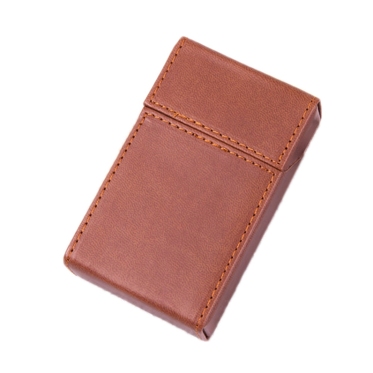 PU Leather Business Portable Cigarette Case, Black, Navy Blue, Light Blue, Gray, Brown /Apricot, Brown