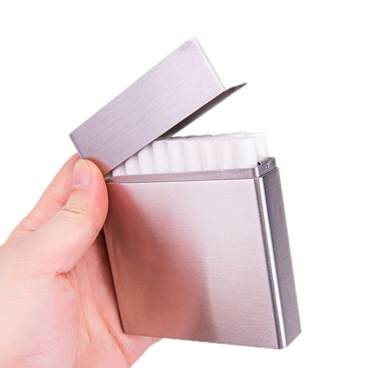 Men Stainless Steel Clamshell Business Cigarette Case, Y-9