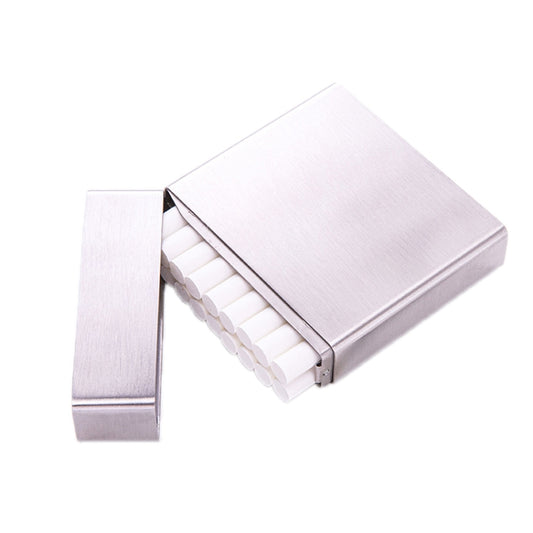 Men Stainless Steel Clamshell Business Cigarette Case, Y-9