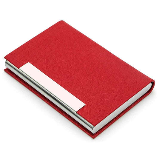 Stainless Steel Business Card Holder, Red, Blue, Black, Brown, White, Gray, Bronze