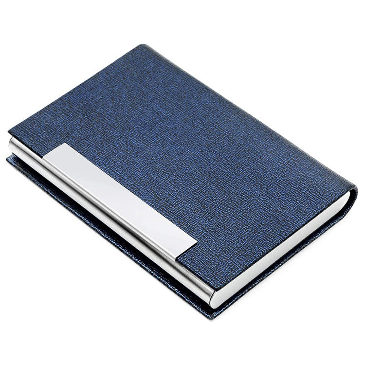 Stainless Steel Business Card Holder, Red, Blue, Black, Brown, White, Gray, Bronze