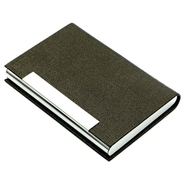 Stainless Steel Business Card Holder, Red, Blue, Black, Brown, White, Gray, Bronze