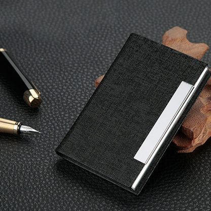 Stainless Steel Business Card Holder, Red, Blue, Black, Brown, White, Gray, Bronze