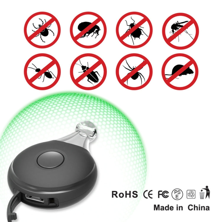 Outdoor Portable Ultrasonic Insect Repellent Pet Multifunctional Repellent, Black, White