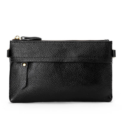 Ladies One-Shoulder Diagonal Mobile Phone Coin Purse, Red, Navy Blue, Black, Ink, Lake Blue, Khaki, Jujube Red, Orange, Brown