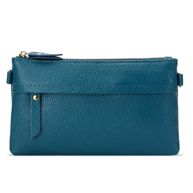 Ladies One-Shoulder Diagonal Mobile Phone Coin Purse, Red, Navy Blue, Black, Ink, Lake Blue, Khaki, Jujube Red, Orange, Brown