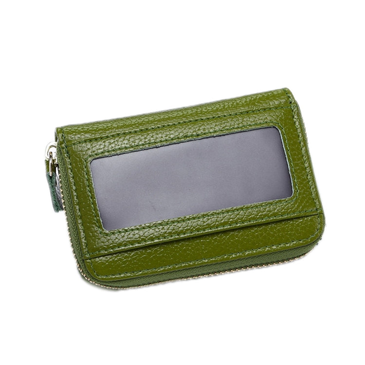 Business Multi-Position Zipper Organ Card Holder, Red, Green, Purple, Black, Sapphire, Deep Blue, Rough, Rose Red