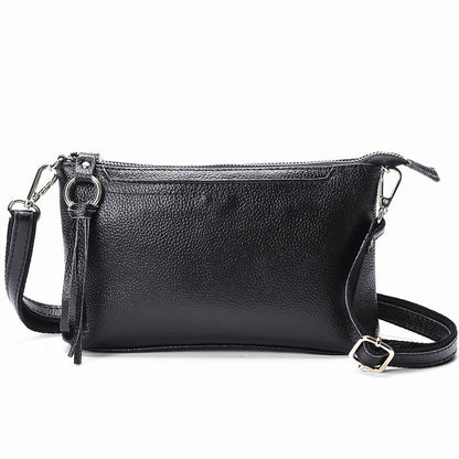 Ladies Large-Capacity Shoulder Bag Tassel All-Match Casual Messenger Bag, Red, Navy Blue, Black, Brown, Deep Purple, Rose Red, Light Purple, Royal Blue, Ink Green, Jujube Red, Light Brown
