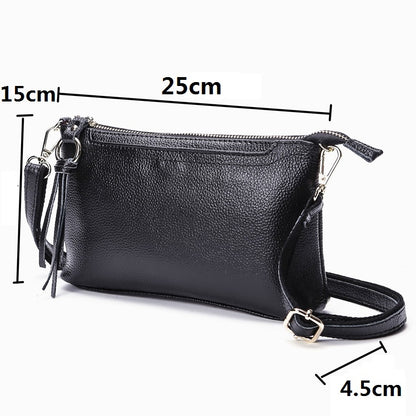 Ladies Large-Capacity Shoulder Bag Tassel All-Match Casual Messenger Bag, Red, Navy Blue, Black, Brown, Deep Purple, Rose Red, Light Purple, Royal Blue, Ink Green, Jujube Red, Light Brown