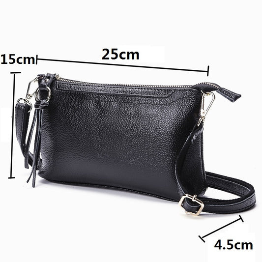 Ladies Large-Capacity Shoulder Bag Tassel All-Match Casual Messenger Bag, Red, Navy Blue, Black, Brown, Deep Purple, Rose Red, Light Purple, Royal Blue, Ink Green, Jujube Red, Light Brown