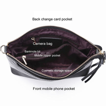 Ladies Large-Capacity Shoulder Bag Tassel All-Match Casual Messenger Bag, Red, Navy Blue, Black, Brown, Deep Purple, Rose Red, Light Purple, Royal Blue, Ink Green, Jujube Red, Light Brown