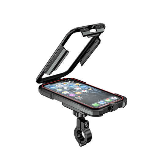 Kewig Bicycle Motorcycle Waterproof Box Mobile Phone Bracket Riding Touch Mobile Phone Fixed Seat, Small Handlebar Installation, Large Handlebar Installation