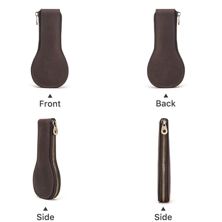 Contacts Family CF1112 Single Watch Position Retro Crazy Horse Leather Watch Storage Box Watch Zipper Case, CF1112