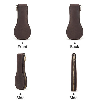 Contacts Family CF1112 Single Watch Position Retro Crazy Horse Leather Watch Storage Box Watch Zipper Case, CF1112