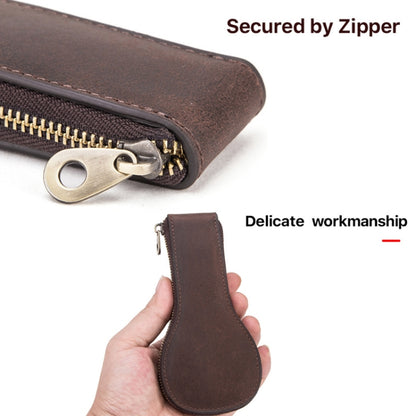 Contacts Family CF1112 Single Watch Position Retro Crazy Horse Leather Watch Storage Box Watch Zipper Case, CF1112