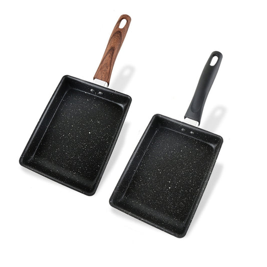 JBY-6658 Small Frying Pan Tamagoyaki Pan Maifanshi Non-Stick Frying Pan Square Omelette Pan,Size:, Small (Imitation Wood Grain Handle)
