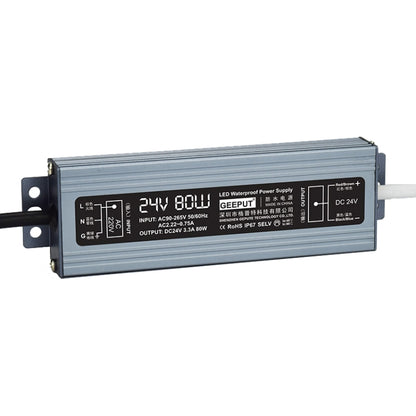 GEEPUT 220V To 24V LED Waterproof Power Supply Switch Transformer, 0.83A 20W, 1.25A 30W, 1.67A 40W, 2.1A 50W, 2.5A 60W, 3.3A 80W, 4.17A 100W, 5A 120W, 6.25A 150W, 8.33A 200W, 10.42A 250W, 12.5A 300W, 14.5A 350W, 16.7A 400W, 20.8A 500W, 25A 600W