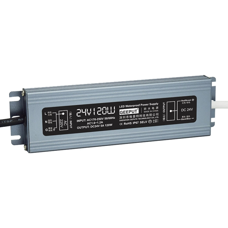 GEEPUT 220V To 24V LED Waterproof Power Supply Switch Transformer, 0.83A 20W, 1.25A 30W, 1.67A 40W, 2.1A 50W, 2.5A 60W, 3.3A 80W, 4.17A 100W, 5A 120W, 6.25A 150W, 8.33A 200W, 10.42A 250W, 12.5A 300W, 14.5A 350W, 16.7A 400W, 20.8A 500W, 25A 600W