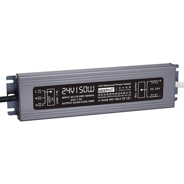 GEEPUT 220V To 24V LED Waterproof Power Supply Switch Transformer, 0.83A 20W, 1.25A 30W, 1.67A 40W, 2.1A 50W, 2.5A 60W, 3.3A 80W, 4.17A 100W, 5A 120W, 6.25A 150W, 8.33A 200W, 10.42A 250W, 12.5A 300W, 14.5A 350W, 16.7A 400W, 20.8A 500W, 25A 600W