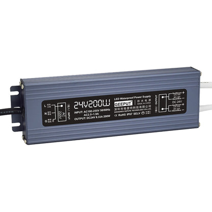 GEEPUT 220V To 24V LED Waterproof Power Supply Switch Transformer, 0.83A 20W, 1.25A 30W, 1.67A 40W, 2.1A 50W, 2.5A 60W, 3.3A 80W, 4.17A 100W, 5A 120W, 6.25A 150W, 8.33A 200W, 10.42A 250W, 12.5A 300W, 14.5A 350W, 16.7A 400W, 20.8A 500W, 25A 600W