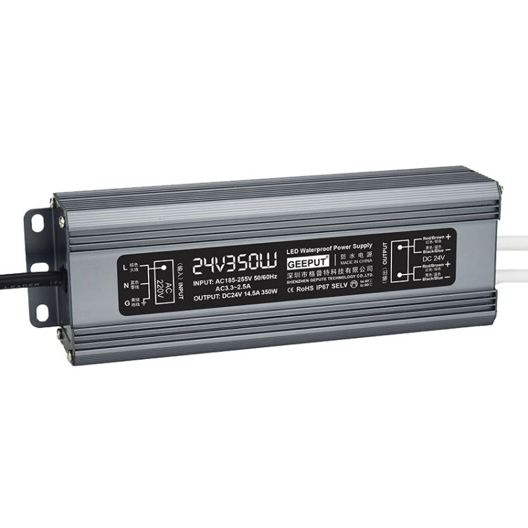 GEEPUT 220V To 24V LED Waterproof Power Supply Switch Transformer, 0.83A 20W, 1.25A 30W, 1.67A 40W, 2.1A 50W, 2.5A 60W, 3.3A 80W, 4.17A 100W, 5A 120W, 6.25A 150W, 8.33A 200W, 10.42A 250W, 12.5A 300W, 14.5A 350W, 16.7A 400W, 20.8A 500W, 25A 600W