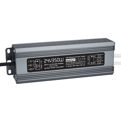 GEEPUT 220V To 24V LED Waterproof Power Supply Switch Transformer, 0.83A 20W, 1.25A 30W, 1.67A 40W, 2.1A 50W, 2.5A 60W, 3.3A 80W, 4.17A 100W, 5A 120W, 6.25A 150W, 8.33A 200W, 10.42A 250W, 12.5A 300W, 14.5A 350W, 16.7A 400W, 20.8A 500W, 25A 600W