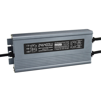 GEEPUT 220V To 24V LED Waterproof Power Supply Switch Transformer, 0.83A 20W, 1.25A 30W, 1.67A 40W, 2.1A 50W, 2.5A 60W, 3.3A 80W, 4.17A 100W, 5A 120W, 6.25A 150W, 8.33A 200W, 10.42A 250W, 12.5A 300W, 14.5A 350W, 16.7A 400W, 20.8A 500W, 25A 600W